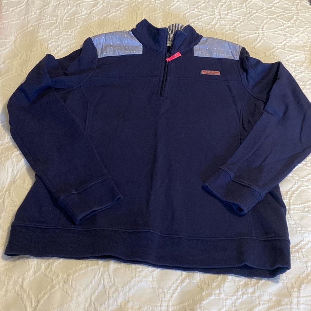 Vineyard Vines Navy Blue Quarter-Zip Sweatshirt